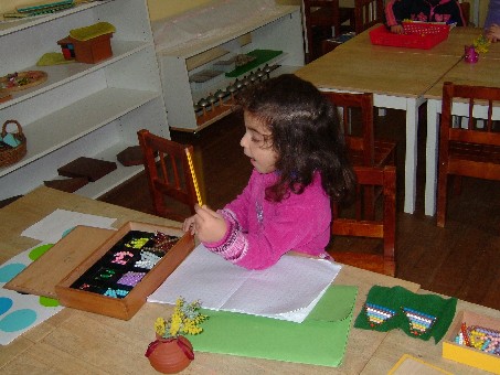 Ellie working with numbers