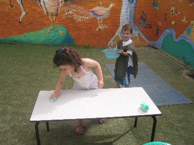 Ella and Cillian Table Washing